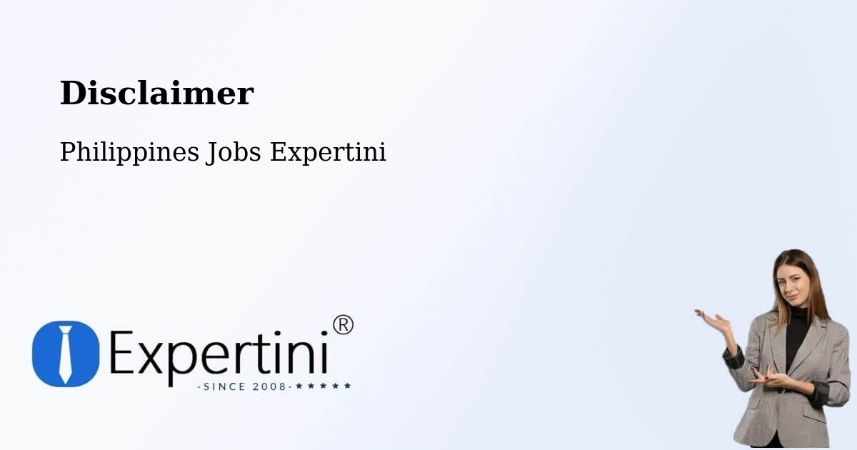 Disclaimer – Biñan - Philippines Jobs Expertini